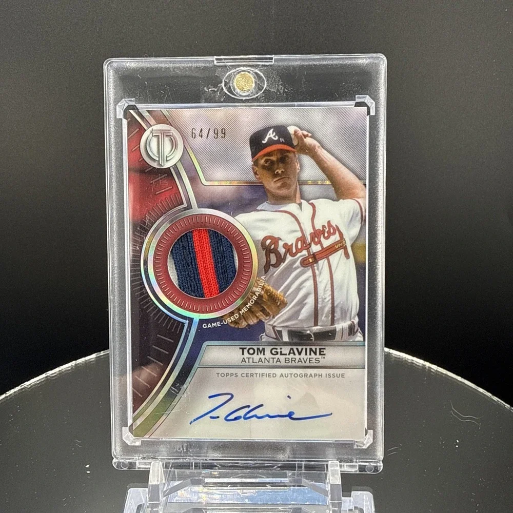 2025 Topps Bunt Digital Orange Tribute To Threads Sig Relic Tom Glavine /99